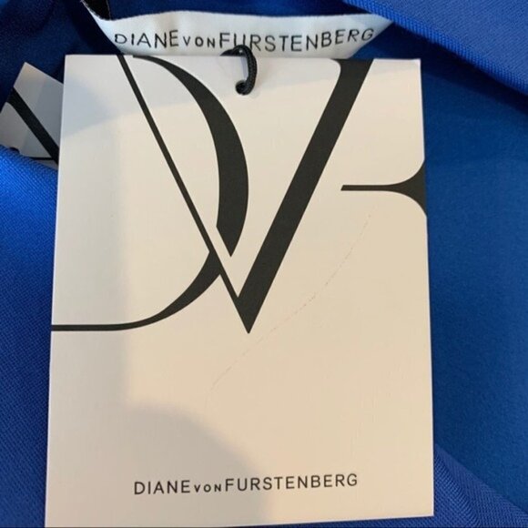 DVF Diane Von Furstenberg Jori blue iris sheath dress knit shift stretch new 6 - Picture 6 of 6